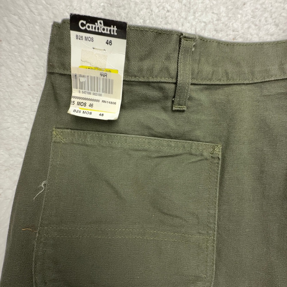 Carhartt B25 MOS Moss Green Canvas Carpenter Shorts Mens 46 NWT Workwear